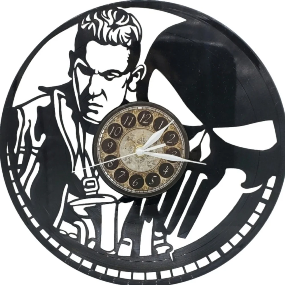 THE PUNISHER vinyl record clock